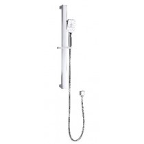 Bella Vista Shower Rails Square rail with a chrome or black finish